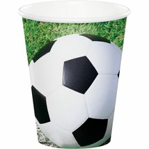 Sports Fanatic Soccer 9 oz Hot/Cold Paper Cups 8 Pack Birthday Party Decorations - £12.78 GBP