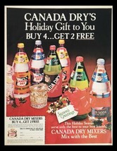 1982 Canada Dry Mixers Holiday Gift Circular Coupon Advertisement - $18.95
