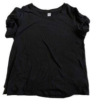 Old Navy Black Ruched short sleeve Small T-shirt New With Tag - £9.31 GBP