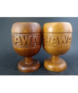 Vintage Hand-Carved Wood Hawaii Tiki Goblets Monkey Pod Wood Philippines - €17,28 EUR