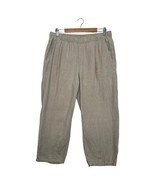 Eileen Fisher Pants Womens Medium Beige Organic Linen Pull On Wide Leg Boho - €34,16 EUR