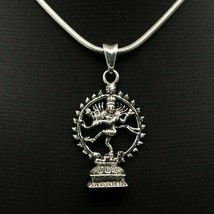 Modern 925sterling silver handmade Shiva Nataraaj pendant/locket jewelry... - $34.64