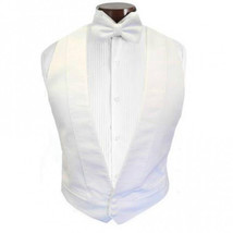 White Pique Backless Vest and  Bow Tie Set - $152.48 CAD