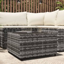 Outdoor Garden Patio Poly Rattan Square Coffee Table With Tempered Glass... - $58.33+