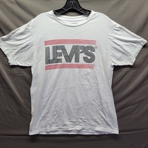 Levis Mens TShirt Tee Shirt Mens Size M Classic Retro Logo Graphic White M - £9.02 GBP