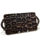 Vintage 1985 John Wright Heavy Cast Iron Alphabet Letters Cookie Mold - €17,88 EUR