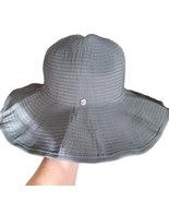 Kooringal Blue Grey Wide Brim Removable Chin Cord Ribbon Sun Hat O/S - €31,81 EUR