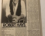 Robert Hays Close Up Vintage One Page Article Airplane  AR1 - £5.53 GBP