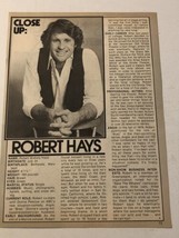 Robert Hays Close Up Vintage One Page Article Airplane  AR1 - £5.51 GBP