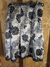 Notations 2X Polyester Floral Skirt With Lace Trim - $34.65