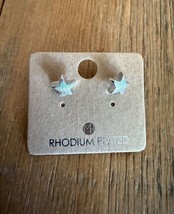 Rhodium Plated star stud earrings - $18.95