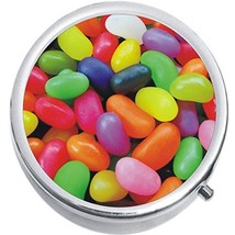Colorful Jelly Beans Candy Medicine Vitamin Compact Pill Box - £7.69 GBP