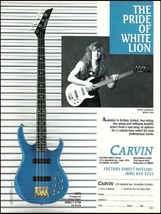 James Lomenzo (White Lion band) 1988 Carvin LB70 Bass guitar advertisement print - £3.37 GBP
