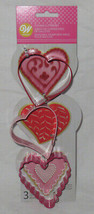 Wilton 3-piece Cookie Cutter Set Cutters Metal VALENTINE Valentine&#39;s Day... - £12.46 GBP