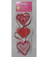 Wilton 3-piece Cookie Cutter Set Cutters Metal VALENTINE Valentine&#39;s Day... - £12.56 GBP
