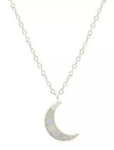 NEW IP Kris Nations Opalescent Moon Sterling Silver Necklace  - $29.69