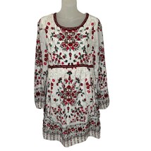 Free People Russian Doll Dress Embroidered Sequins Bo Ho Size Small - £35.68 GBP