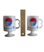 Boeing Pacific Test Center For Excellence Milk Glass Coffee Pedestal Cup... - $355.18 MXN