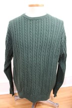 Brooks Brothers Golf XL Green Cotton Cable Knit Sweater Australia - £18.94 GBP
