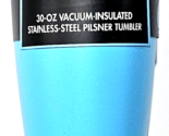 Nice 30 Oz Vacuum Insulated Stainless Steel Pilsner Tumbler  Miami Blue - £30.59 GBP