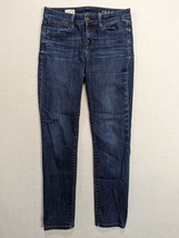 Gap 1969 Mid Rise Skinny Womens Jeans Size 27 4a Cotton Blend Blue - £12.90 GBP