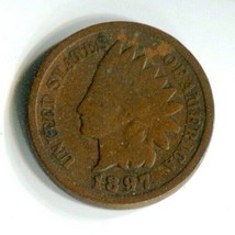 1897 Indian Head Penny United States Small Cent Antique Circulated Coin ... - €3,60 EUR