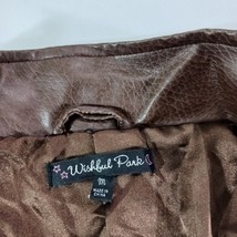 Wishful Park RN#131869 Women’s Size Medium Coat Brown Faux Vegan Leather Jacket image 3