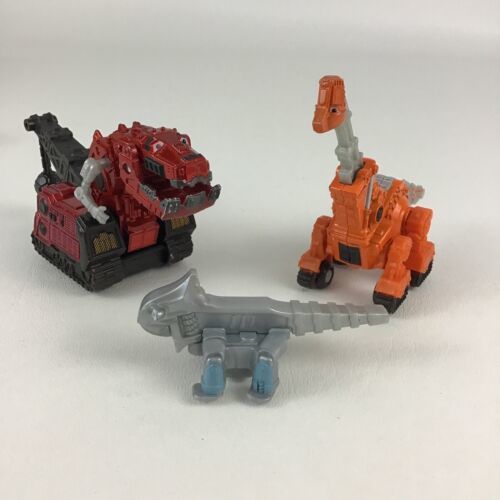 Dinotrux Metallic Ty-Rux Skya Ace Dinosaur Truck Diecast Figure Lot 2015 Mattel - £27.11 GBP