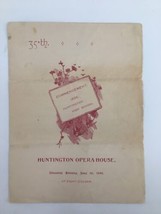 1896 Huntington Opera House Programme Commencement Huntington High School - £15.03 GBP