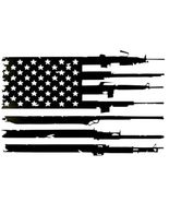 American Flag Gun Decal  Vinyl Sticker with Rifle Silhouettes, Patrioti... - $89.99 MXN