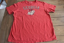 Heavily Worn Very Comfy Geogria Bulldogs Red T Shirt Large - £7.11 GBP
