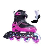 Inline Skates By Papaison Size 4 adjustable Large Purple With Socks - $29.69
