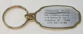 The Lindberg Group Peacock Liverpool New York Financial Keychain Metal Vintage - £9.67 GBP