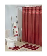 E.H.-Vera 18-piece burgundy bath set (hooks, curtain, towels, bath conto... - $39.04 CAD