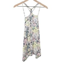Kimchi Blue Urban Outfitters multicolor pastel floral strappy tank extra... - $19.99