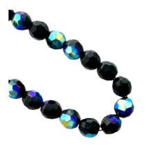 20 Jet Black AB Preciosa Czech Fire Polished Glass 12mm Round Focal Beads - £5.36 GBP