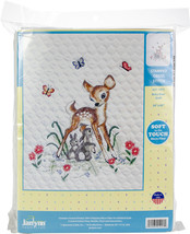 Janlynn Stamped Quilt Cross Stitch Kit 34&quot;X43&quot;-Baby Deer-Stitched In Floss - £29.80 GBP
