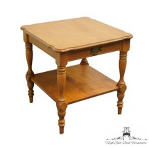 ETHAN ALLEN Heirloom Nutmeg Maple Colonial / Early American 23&quot; Square Accent... - £334.12 GBP