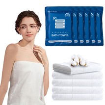 6 Packs Disposable Bath Towels 56&#39;&#39; X 27.5&#39;&#39;, Large Towels For Body, Thickened P - $25.99