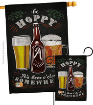 Hoopy Beer O'clock - Impressions Decorative Flags Set S117049-BO - $57.97
