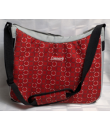 COLEMAN INSULATED COOLER BAG RED CIRCLE PATTERN CAMPING BEACH GEAR OUTDO... - $34.20 CAD