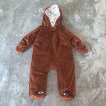 Size 6 Months Just One You Carter&#39;s Brown Bear Baby Pram Snowsuit Snow S... - £17.52 GBP