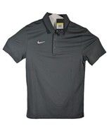 Mens New Dark Gray Golf Polo Nike Medium Active Coaches Top Plain PE Tea... - $39.65