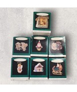 7 Hallmark Keepsake Miniature Ornaments Vintage - $29.97