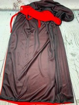 Black Red Reversible Goth Pirate Vampire Witch Cloak Unisex Christmas Halloween - £12.94 GBP
