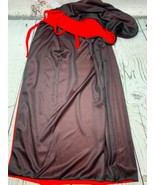 Black Red Reversible Goth Pirate Vampire Witch Cloak Unisex Christmas Ha... - £12.66 GBP