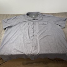 Croft &amp; Barrow Men 4XB Short Sleeve Shirt Quick Dry Office Business Casual Gray - £11.06 GBP