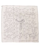 GOYARD Scarf 90 cm white N°1 silk Herringbone bandana 35&quot; - £357.92 GBP