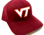 VIRGINIA TECH UNIVERSITY HOKIES VT LOGO ADJUSTABLE CURVED BILL HAT CAP R... - $17.05