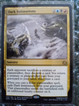 Dark Intimations Magic The Gathering 128 Aether Revolt MTG Sorcery Rare - $2.30